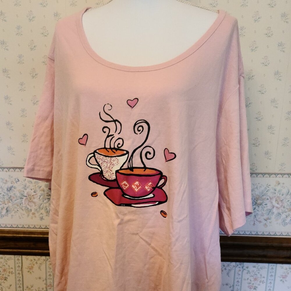 WOMAN WITHIN DREAM CO.  SHORT SLEEVE OVERSIZED NIGHT SHIRT (4XL)